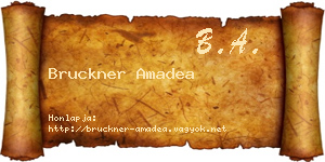 Bruckner Amadea névjegykártya